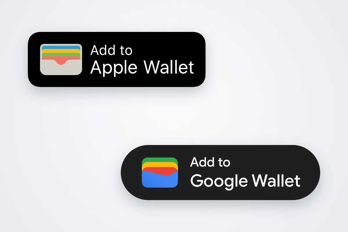 Add to Apple Wallet and Add to Google Wallet badges